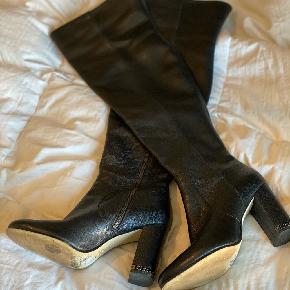 Michael Kors Sabrina Leather Over the Knee Boot